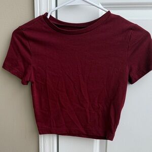 Wild Fable Deep Red Crop Top